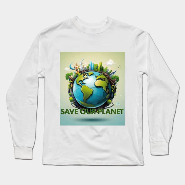 Save Our Planet Long Sleeve T-Shirt by likbatonboot